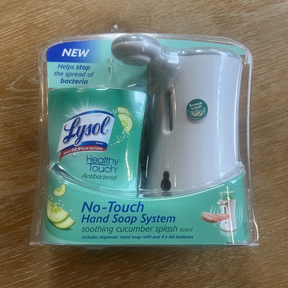 Lysol No Touch Hand‎ Soap System Soothing Cucumber Splash Soap Dispenser NEW